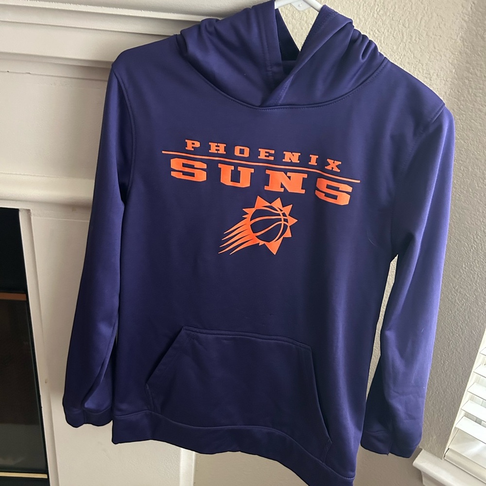 NBA Phoenix Suns boys  poly hooded Purple and Orange Hoodie sz XL